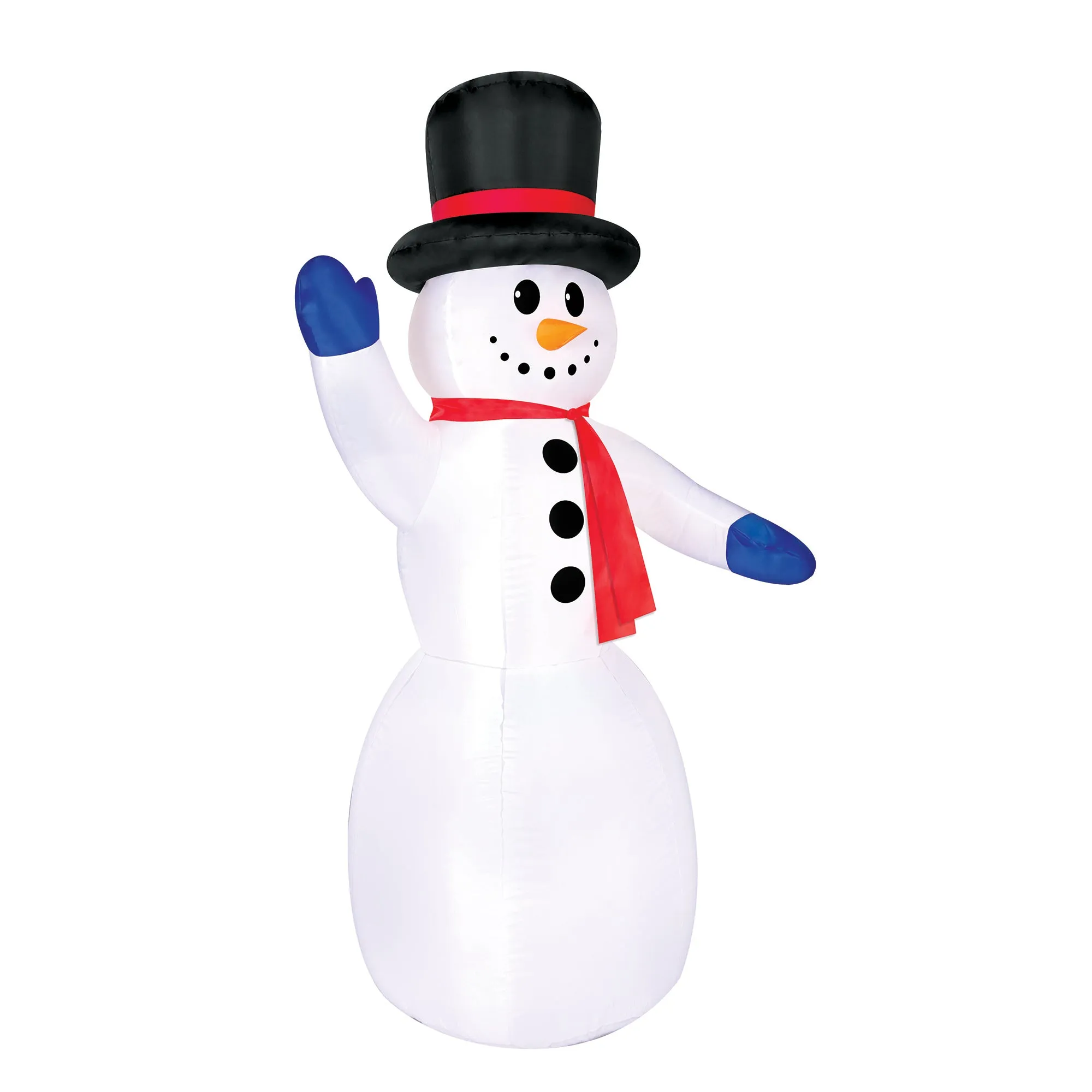 6 Foot Inflatable Polyester Pre Lit Snowman Christmas Yard Decoration (Open Box)