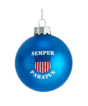 80MM Coast Guard Glass Ornament