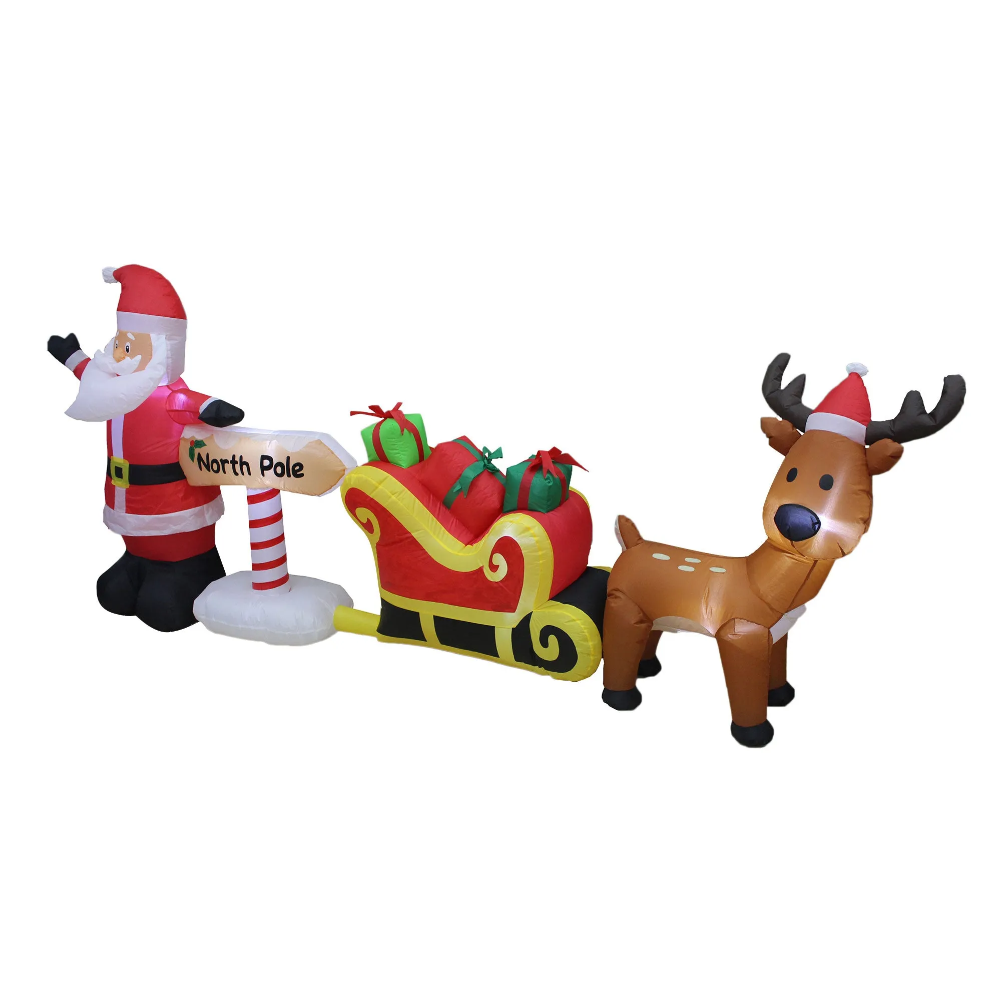 A Holiday Company 9 Foot Inflatable North Pole Scene Lawn Decoration (Open Box)