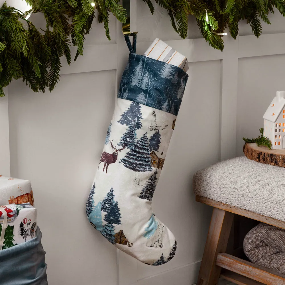 Arcticus Printed Velvet Xmas Stocking Multicolour