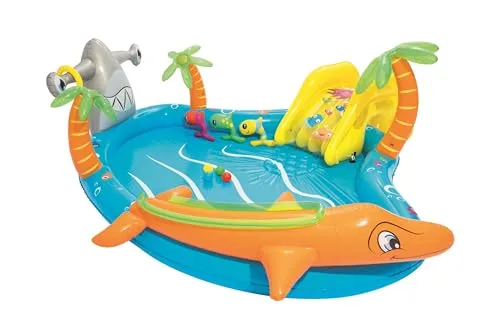 Bestway Inflatable Kids Water Play Center - Sea Life Paddling Pool with Multiple Activities