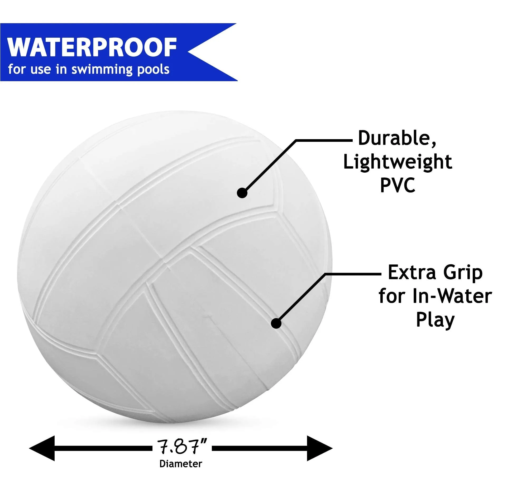 Standard Size Water Volleyball for Pool Use - Botabee Swimming Pool Volleyball