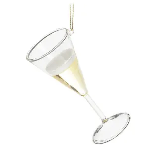 Champagne in Flute Glass Ornament