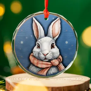 Christmas Ornament Rabbit Blue