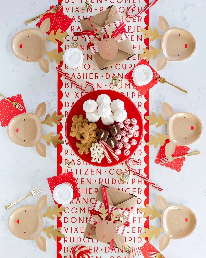 Christmas Reindeer Name Table Runner