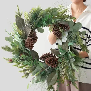 Faux Wreath with Eucalyptus