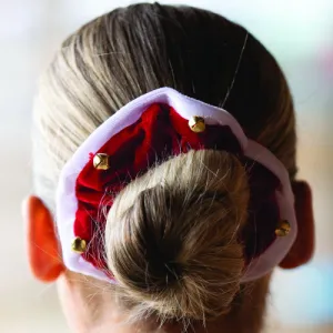 Festive Red Santa Scrunchie Hair Tie (Red)