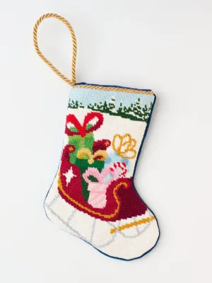 Finished Bauble Stocking: Santa's Bountiful Sleigh