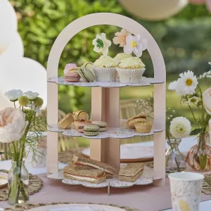 Floral Afternoon Tea Stand