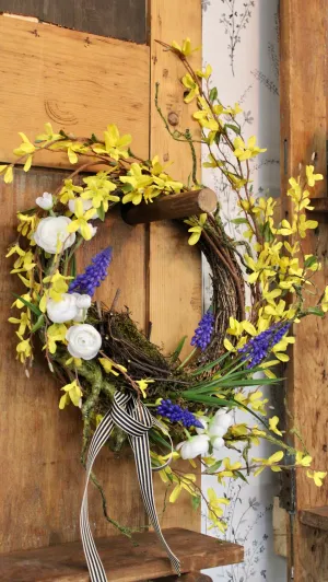 Forsythia Nest Wreath