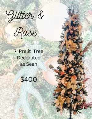 Glitter & Rose Decorated Tree