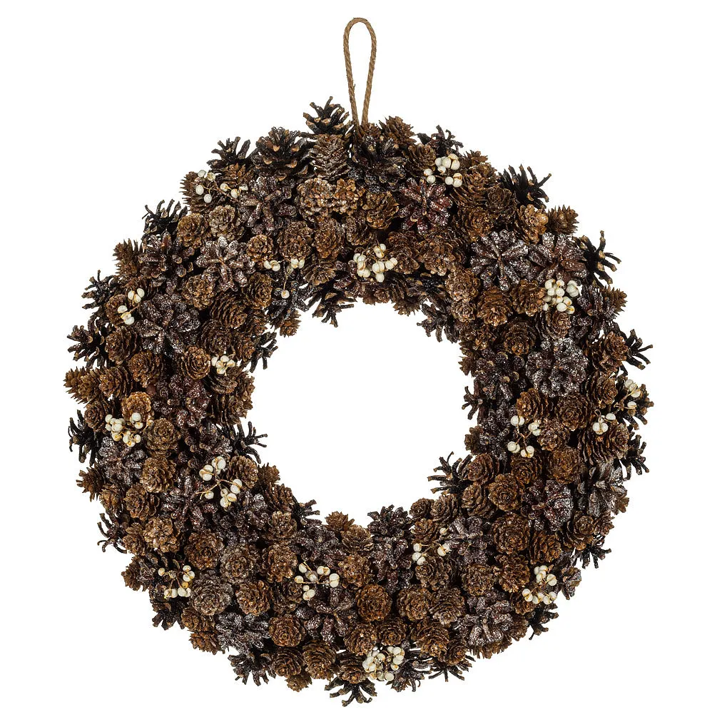 Glitter Pinecone Wreath