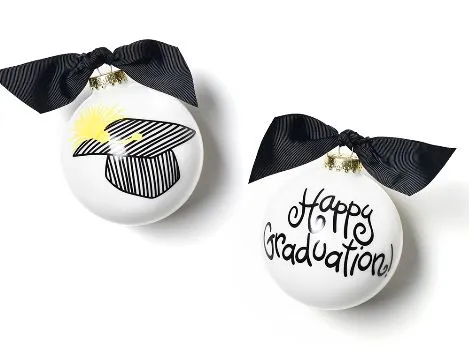 Happy Graduation Glass Ornament