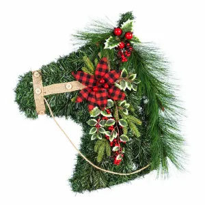 Holiday Horse Wreath Wall Decor