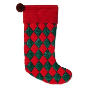 Kip & Co Christmas Deck the Halls Velvet Stocking