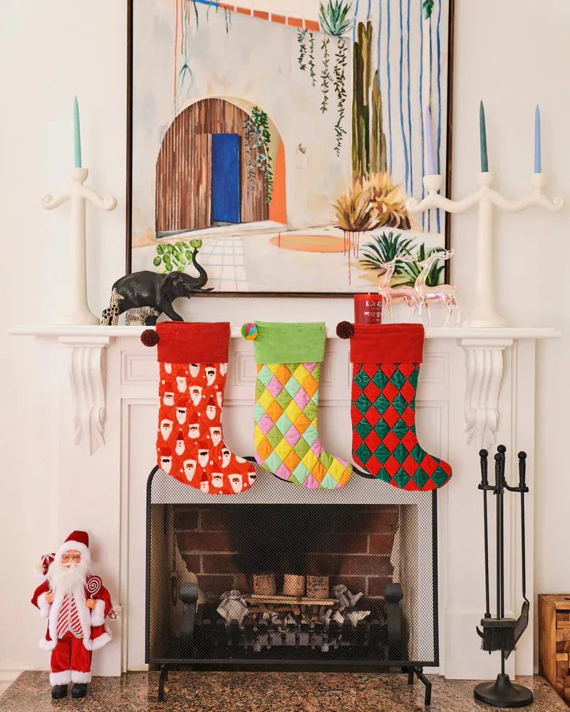 Kip & Co Christmas Deck the Halls Velvet Stocking