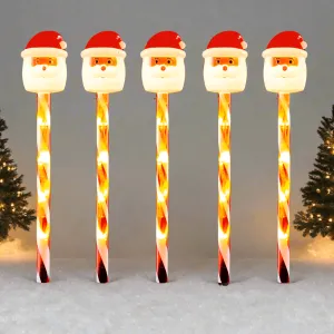 LED Santa Candy Path Lights (5pk)