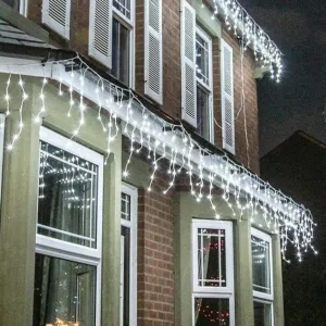 LED White Icicle Lights (10m)