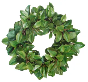 Magnolia Leaf Twig Wreath 30"