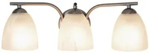 Monument Contemporary Vanity Fixture Brushed Nickel 20-1/2 Inch  Uses (3) 100-Watt Incandescent Medium Base Lamps