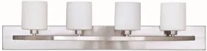 Monument Vanity Fixture Brushed Nickel Uses (4) 40-Watt Halogen G9 Base Lamps