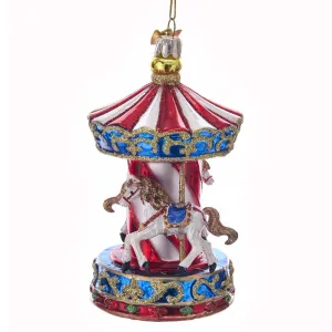 Noble Gems Carousel Horse Glass Ornament, NB1360