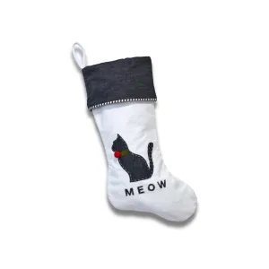 Our 'Meow' Stocking With Christmas Collar