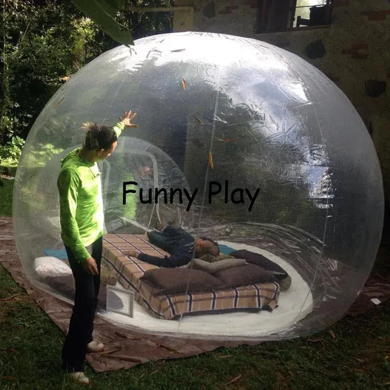 Outdoor Inflatable Camping Bubble Tent,Inflatable Lawn Dome Transparent Tents,Air Emergency Tents,Inflatable Sealed Tent Shelter