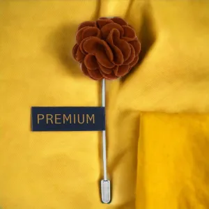 Peluche Wonderful Tulip Brown Brooch Lapel Pin