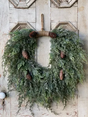 Silver Thread Cedar Wreath | 28" | SOLD OUT