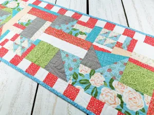 Summer Table Runner, Crazy Quilt