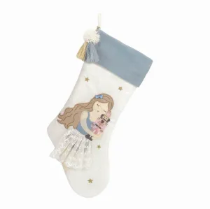 Tassled Clara Stocking- Winter Blue