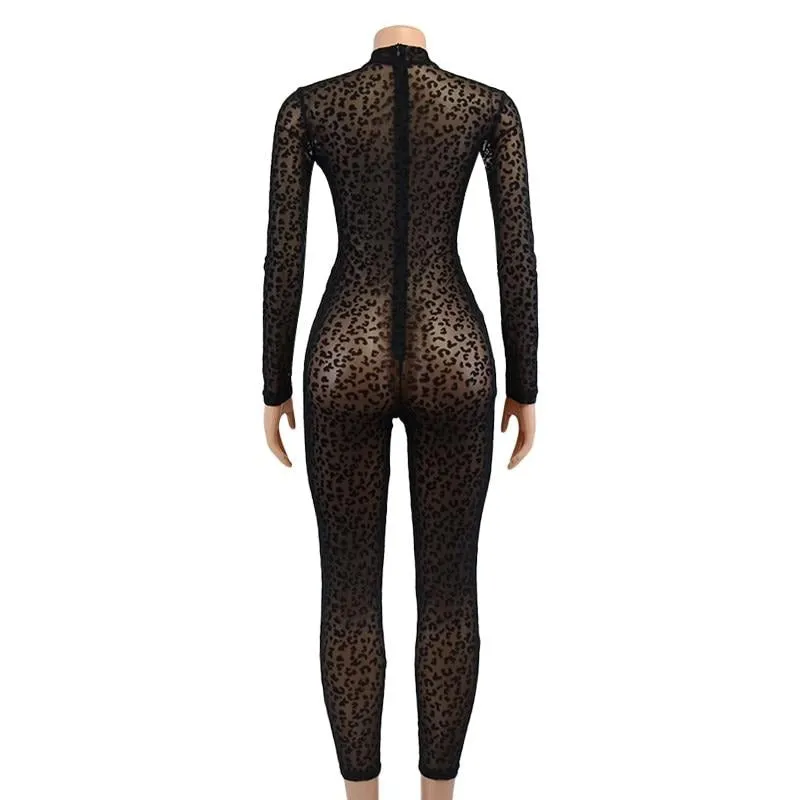 TEEK - Sheer Leopard Body Stocking