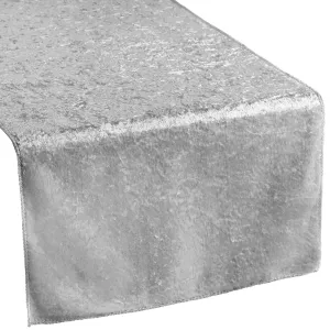 Velvet Table Runner - Silver